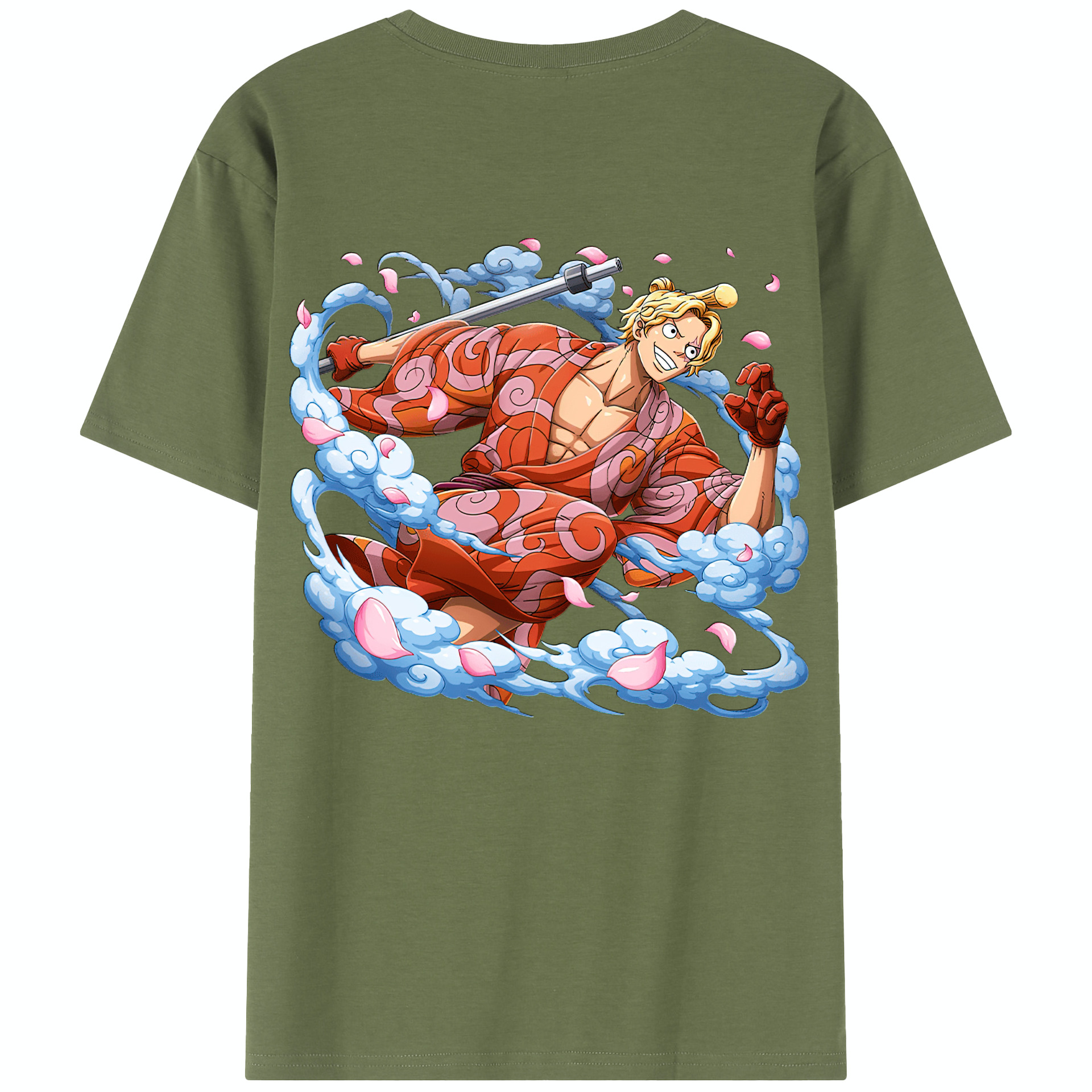 ワンピース サンジ ONE PIECE Sanji 綿100％半袖Tシャツ（背面プリント）
